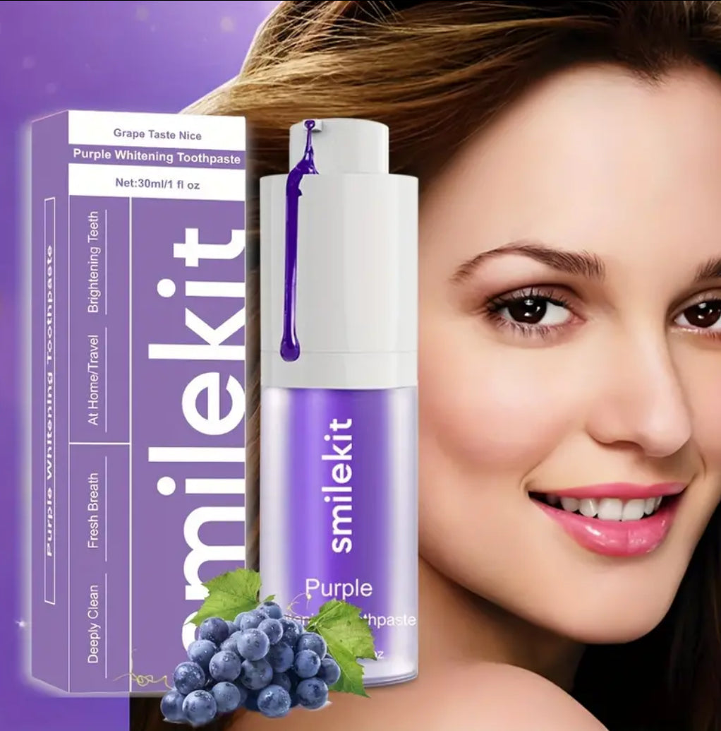 Grape-Flavored Purple Whitening Toothpast