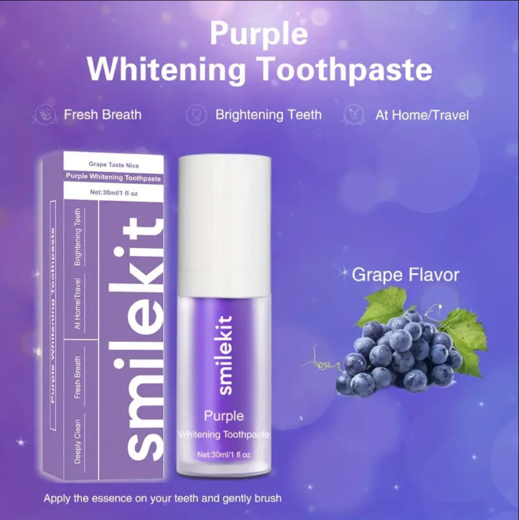 Grape-Flavored Purple Whitening Toothpast