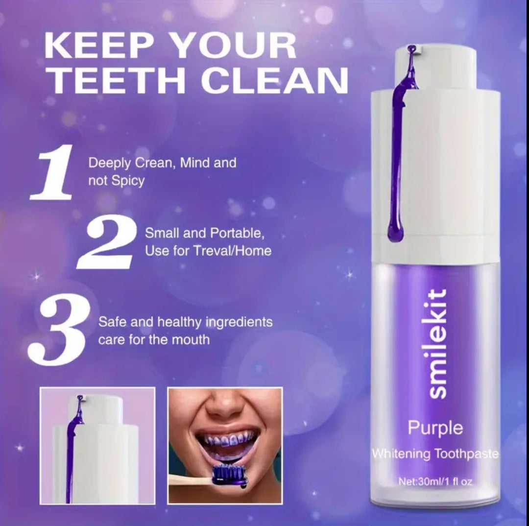 Grape-Flavored Purple Whitening Toothpast